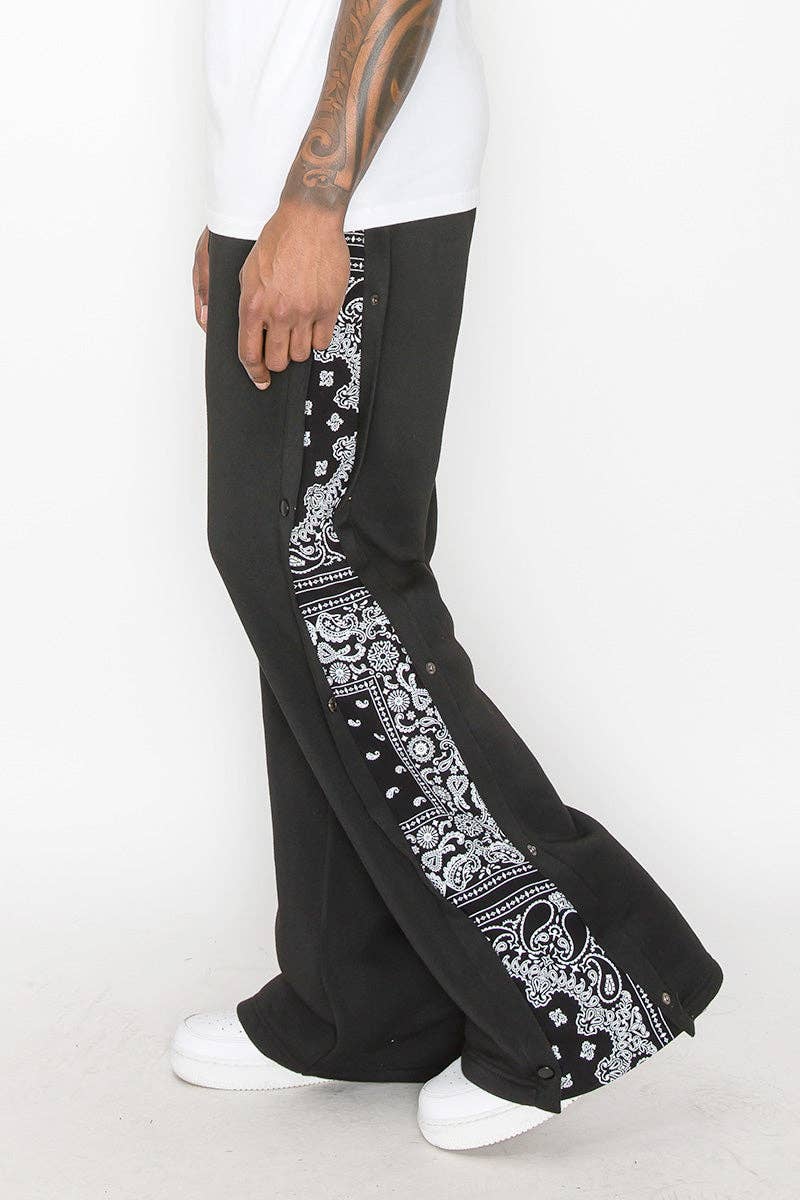 Mens Bandana Fleece Pants