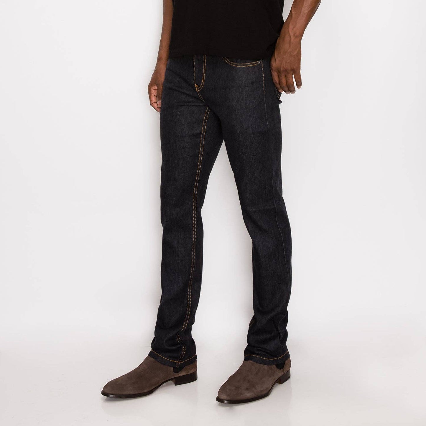 Mens SKINNY FIT RAW DENIM JEANS