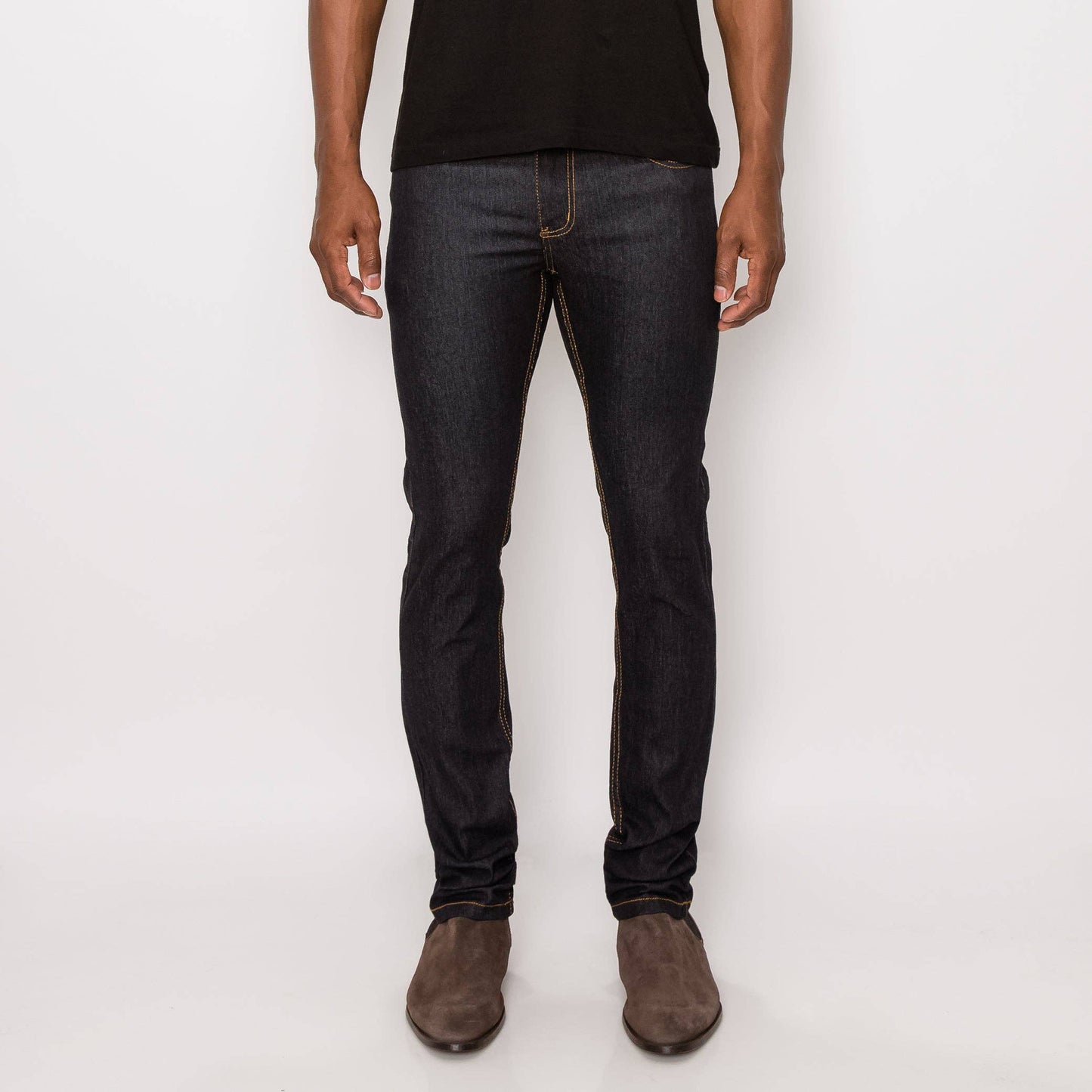 Mens SKINNY FIT RAW DENIM JEANS